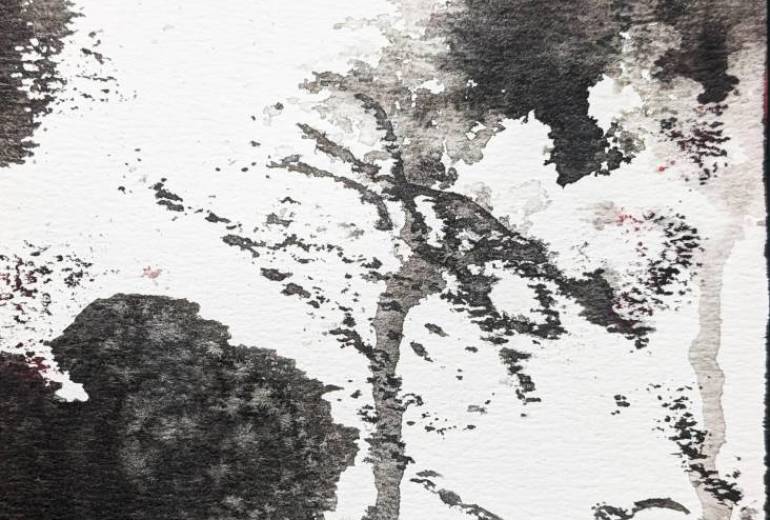 突然の大粒の雨