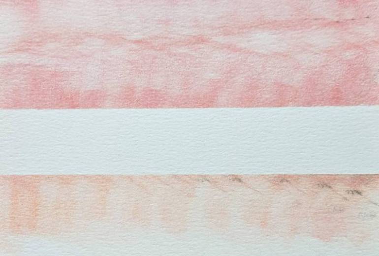 サーモンピンクのボーダー