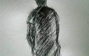 遠くのホームレスの老人（どこか愛らしい尊い背中） - 真鍋哲地 