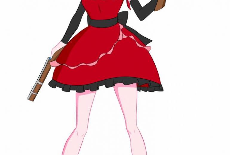 赤いドレスの女の子