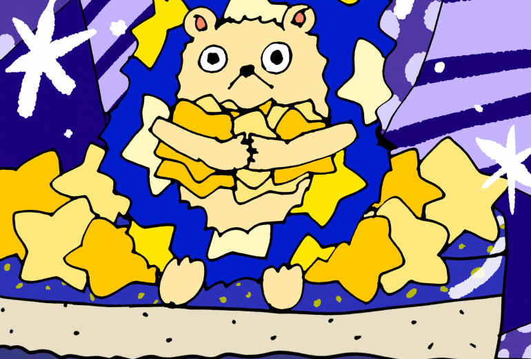 星のハリネズミケーキ