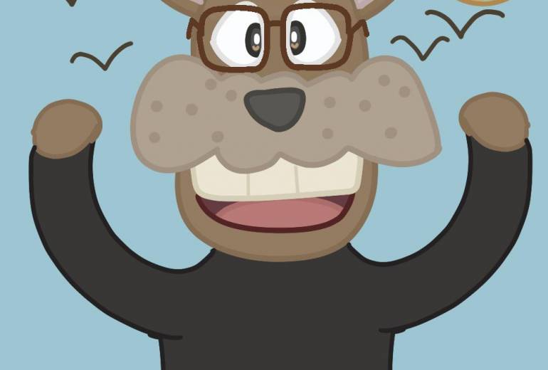 狼君が体操をしている所