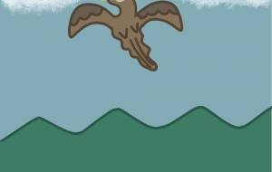 鷲が高い所を飛んでいる - アクター 