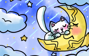三日月の上でおやすみ - ましゅまろまかろん