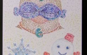 勾玉を通して雪だるまさんを友にする遮光器土偶さん - 明紅葉