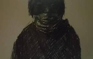母神光ドローイング絵画作品 - 真鍋哲地