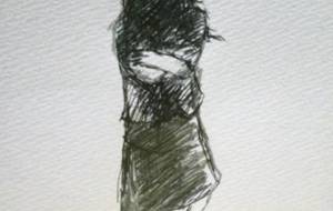 大好きなお父さんのかたみ、抱きしめて小さな女の子（病死や戦争、震災、あやゆる別れ）大切な人の思い出は消えない） - 真鍋哲地 