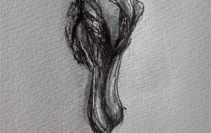 チンゲン菜温恩野菜（鉛筆&ドローイング） - 真鍋哲地 