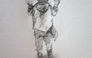 ホームレス、パーカーの聖職者（不死鳥を慈しむ者） - 真鍋哲地 