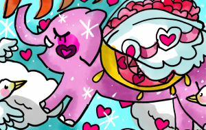 幸せを届ける空飛ぶ象 - ましゅまろまかろん 