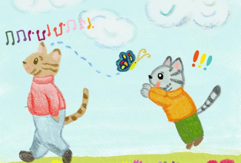 ねこ兄弟、散歩の巻。