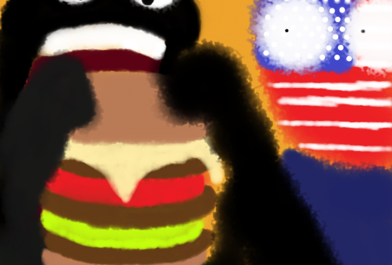 アメリカよりもデカいバーガー