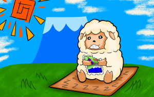 ピクニックする羊 - 工房はんど　丸屋 