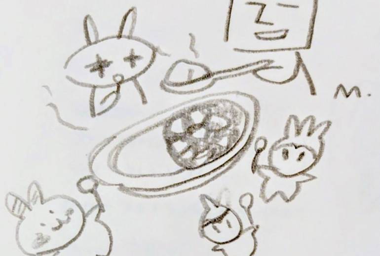 みんなでカレーライスを食卓