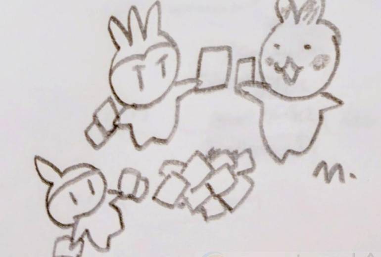 ババ抜き。兄弟妹で遊ぶ。