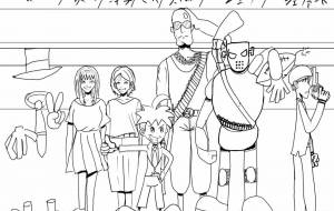 架空のアニメの対比図 修正版 - 金垣魯文 