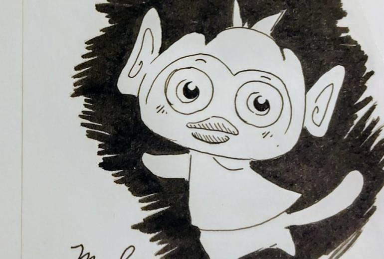 キャラクターメガネザルひょうたん。