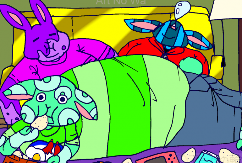 ぐーたらぽっちゃり兎