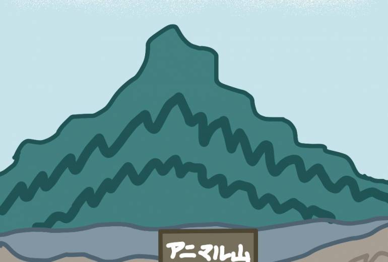 アニマル山頂と湖