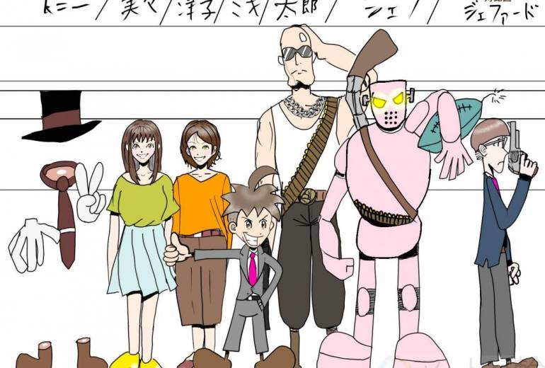 架空のアニメの対比図 カラー版