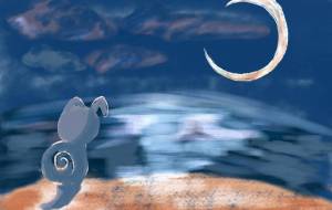 月のそばの思索 - 兎_usagi 