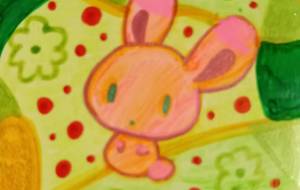 野山の兎前向き - ぺりどっとらいと 