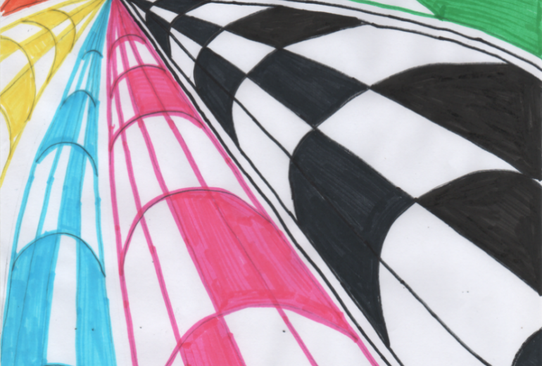 カラフル続く道