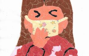 風をひいた女の子 - もぐちゃん 