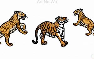 レオポンとベンガルトラ - シマハイエナ 