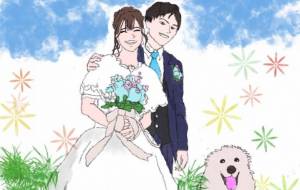 青空の下でウェディング写真 - 彩鈴 