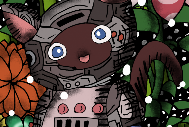 花の下でリラックス - ましゅまろまかろん 