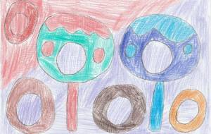 萌キュートなカラフルドーナツ - ろんしょん画伯 