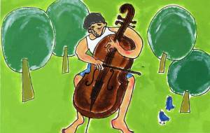 チェロを弾く人 - 工房はんど　toki 