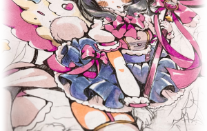 色紙　制作途中 - 安岡ひろ 