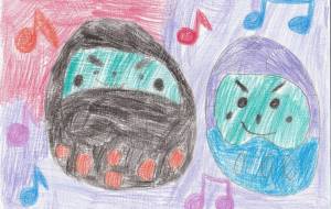 愉快な縁起物　だるまさん - ろんしょん画伯 