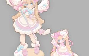 ふわふわしっぽ　ミニキャラと等身 - 安岡ひろ 