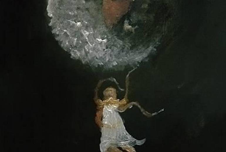 三日月姫、オトパス男爵の私と愛のダンスを（ダークファンタジーお伽噺アート）