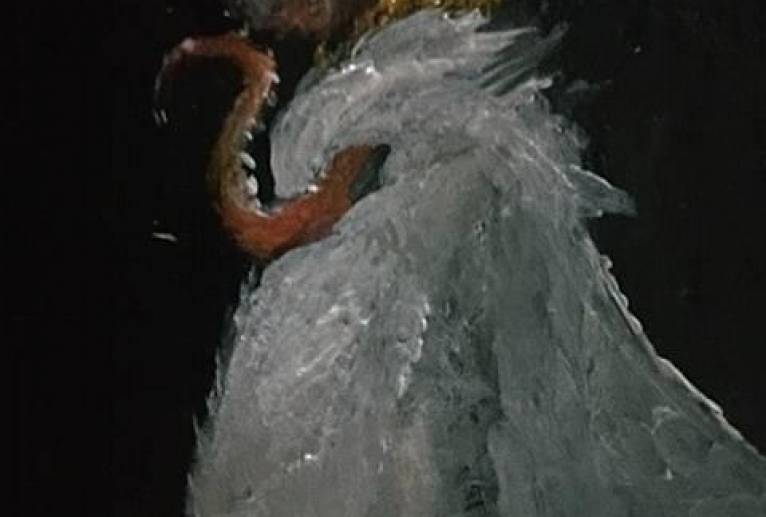 アクリル絵画魔神タコlady - 真鍋哲地 