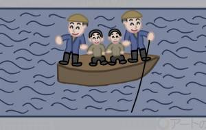 川下り渡し船 -  