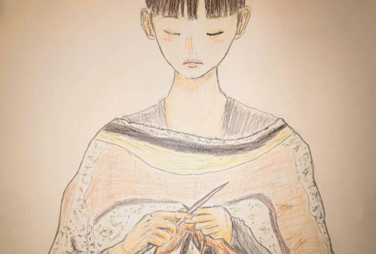 編み物をするひと - tkt0314 