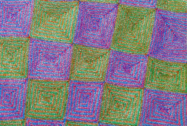 黄色と紫のチェック  黄色と紫不使用 - 晃な 