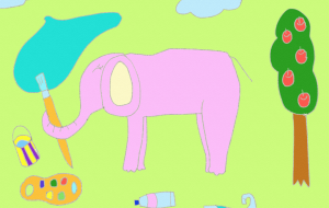 お絵かきぞうさん - maco 