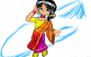 インドの女性 - チリイラスト 