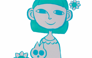 女の子とガティート - 黒越瑠香 