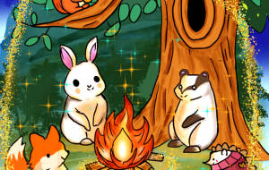 森の中のキャンプファイヤー - いちご大福