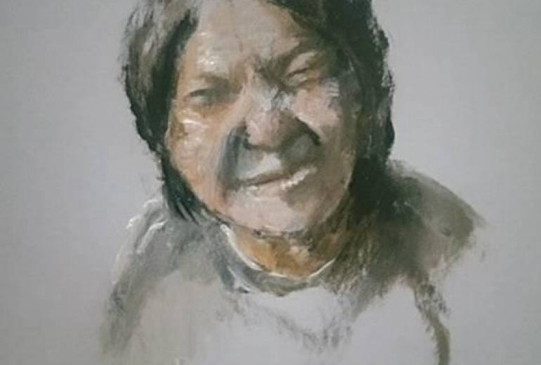 笑顔の老人（世界中の老人の方々が大切でそうあってほしい）