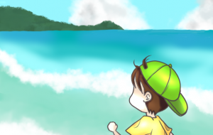 海辺の少年と犬 - 西原永恵 