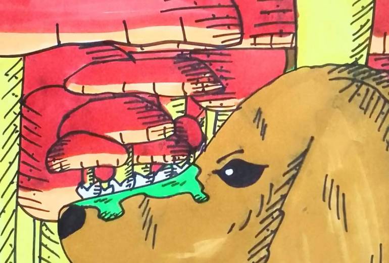 マズル上のキノコ島