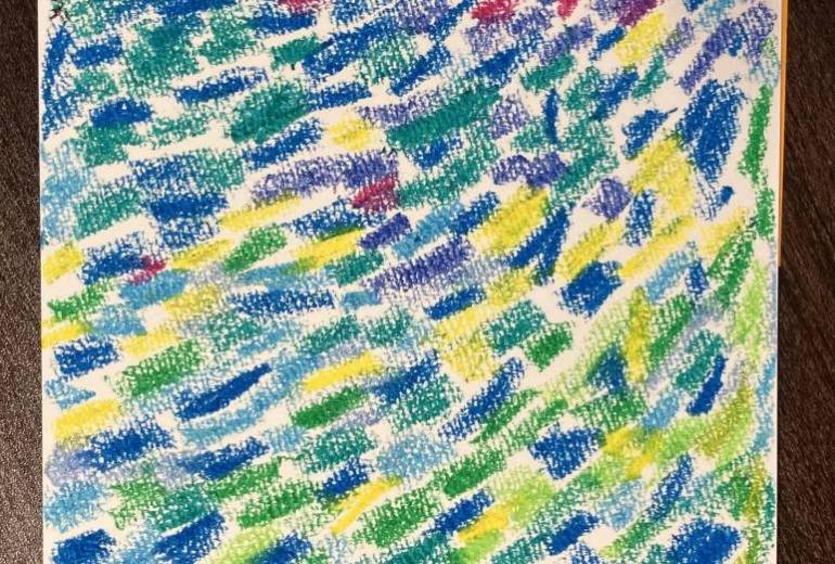 水面に映り込む藤の花