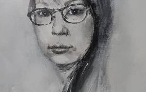 川島ゆりさん肖像画（もう一度彼女と交際ができる事になりました！！） - 真鍋哲地 